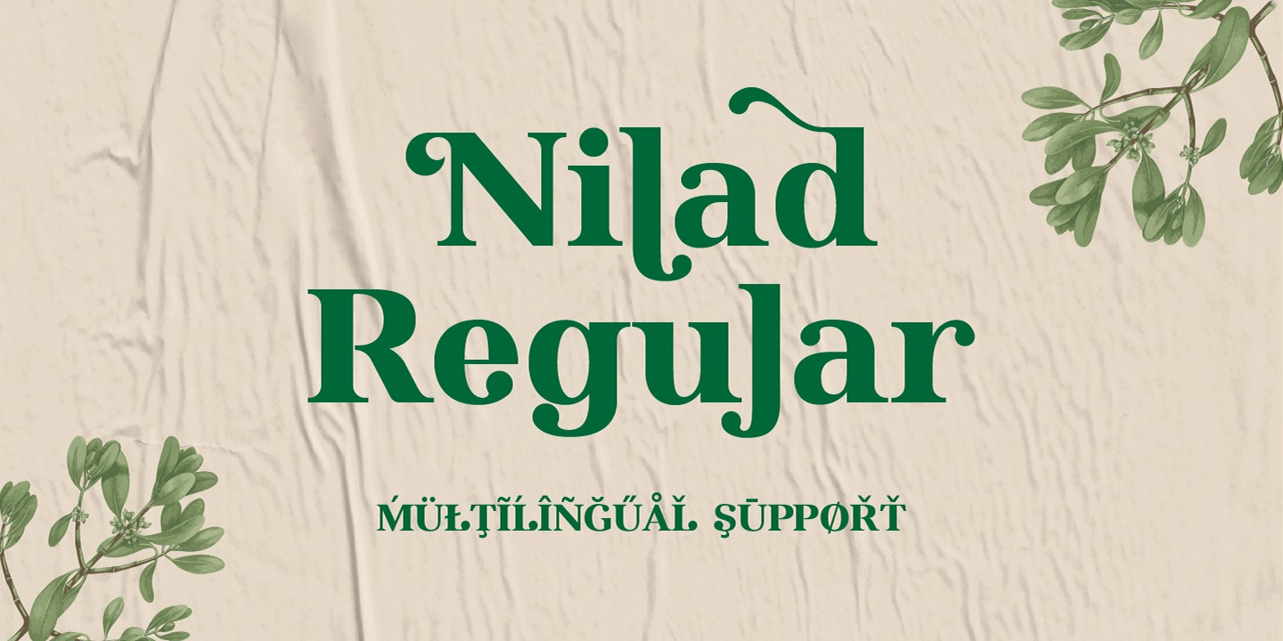 Пример шрифта Nilad #1